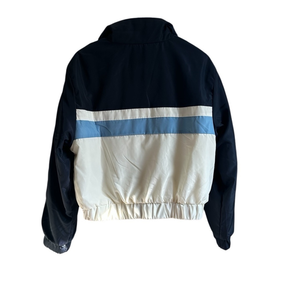Ashley by 26 International Blue and Cream Outerwear - Picture 2 of 3